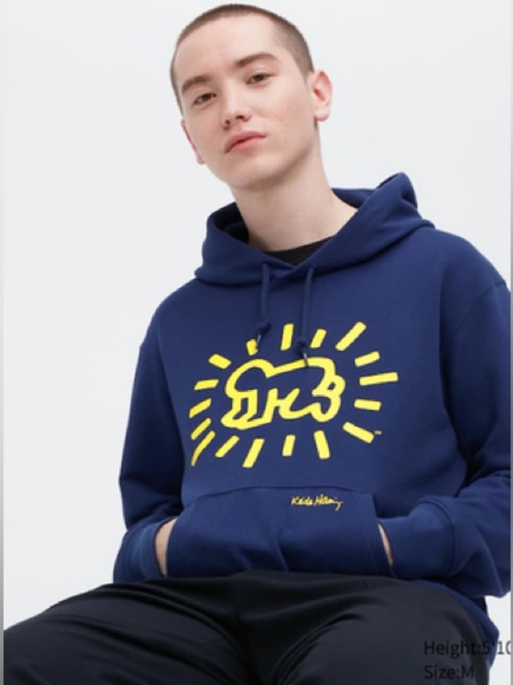 UNIQLO Keith Harring Collab Navy Blue Hoodie